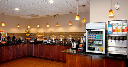 Complimentary hot breakfast buffet daily